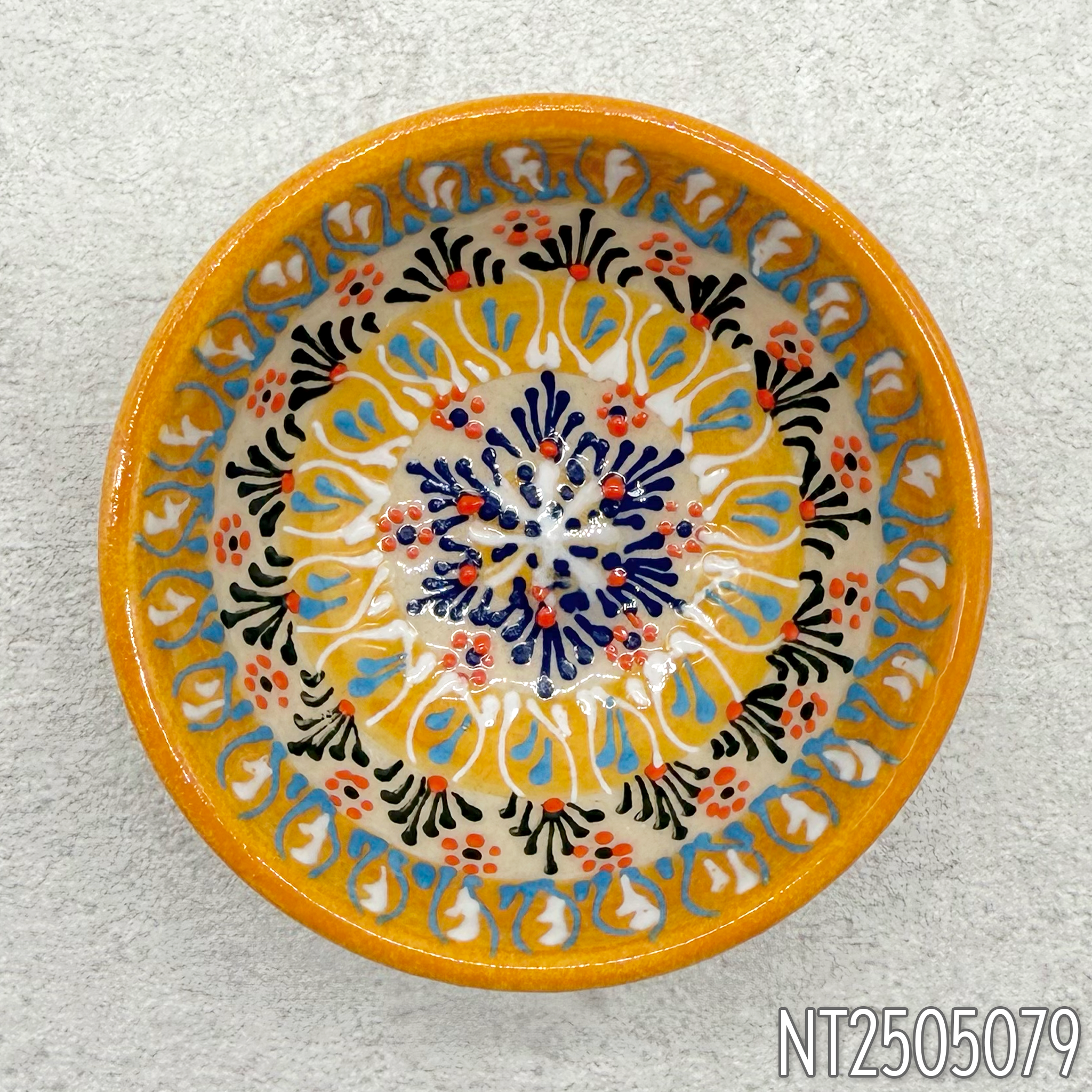 Natto Tülay(Niksar Çini)ラウンド型ハンドメイド小皿(4種)