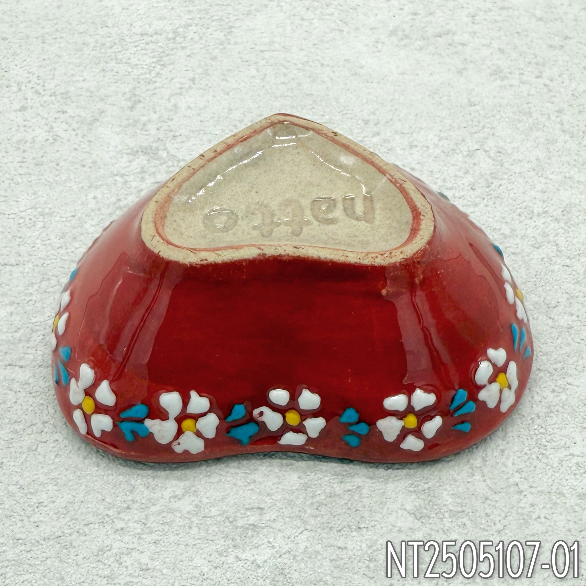 Natto Tülay(Niksar Çini)ハート型ハンドメイド小皿(3種)