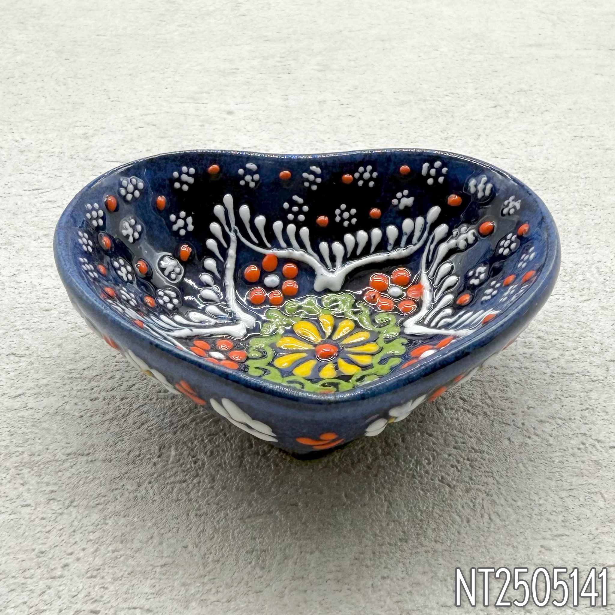Natto Tülay(Niksar Çini)ハート型ハンドメイド小皿(3種)