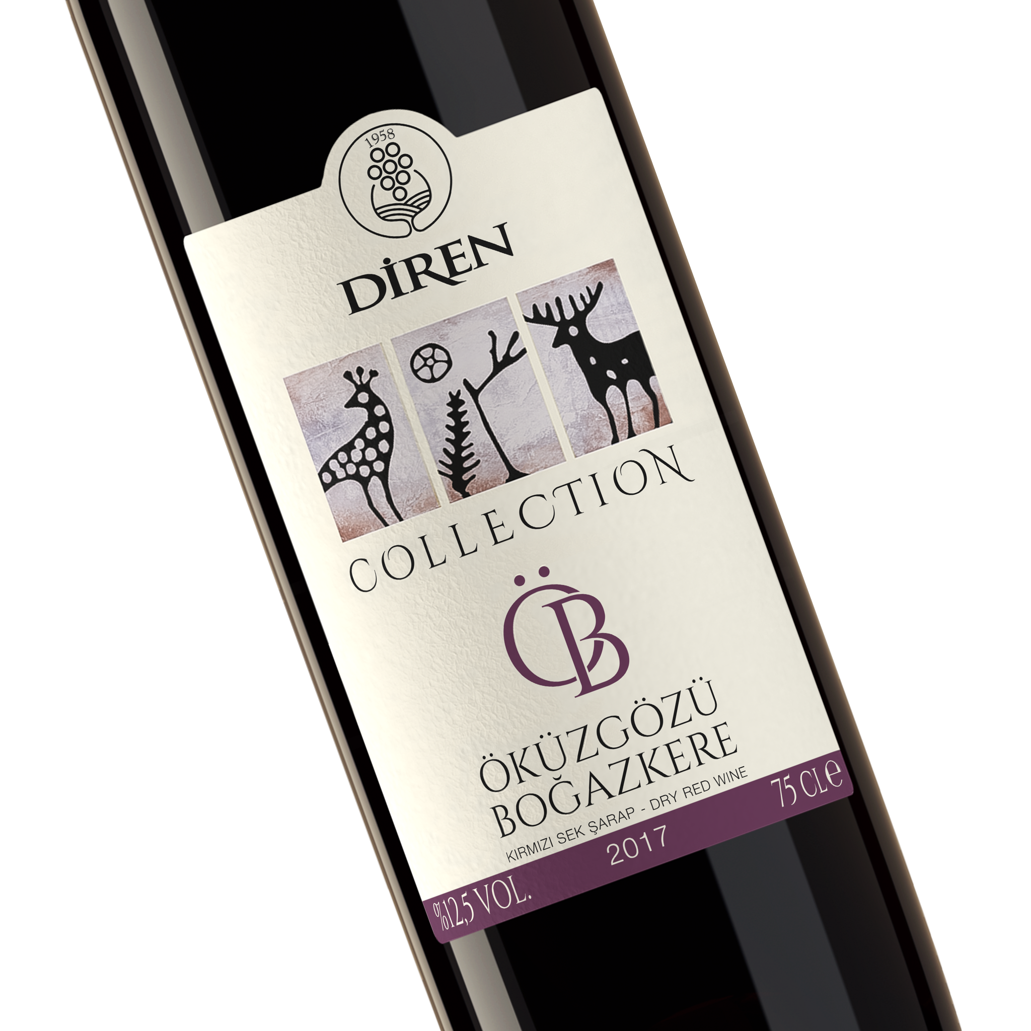 Diren Collection Okuzgozu - Bogazkere 750ml Dry Turkish Red Wine | Diren Collection Okuzgozu - Bogazkere Kirmizi Sek Sarap | Dry Red Wine