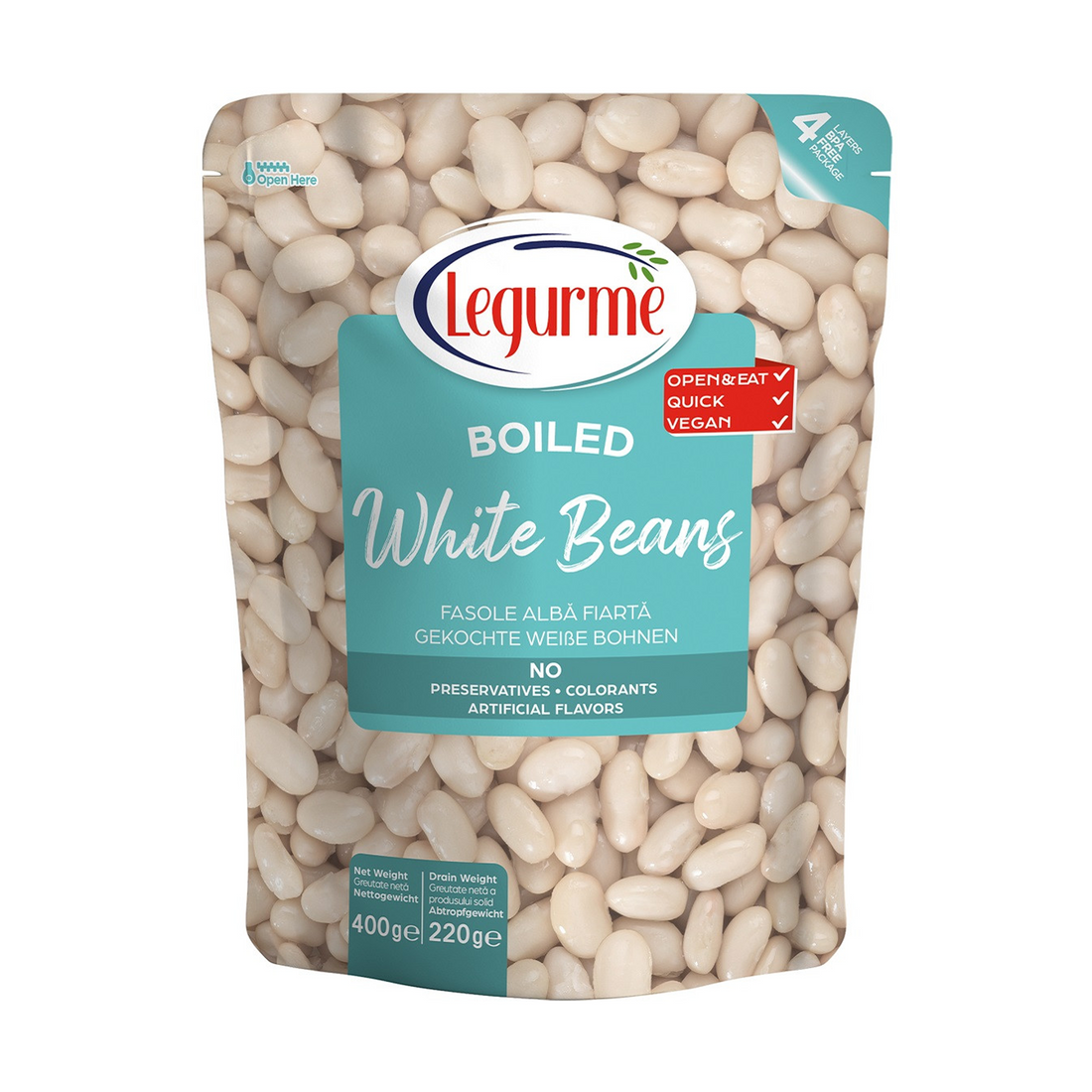 レグルメ 白いんげん豆の水煮 400g | Legurme Haşlanmış Fasulye | Boiled White Beans
