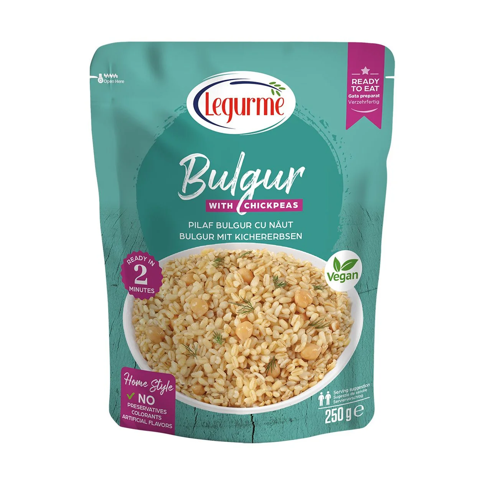 レグルメ ひよこ豆入りブルグルピラウ 250g | Legurme Yemek Hazır Nohutlu Bulgur Pilavı | Bulgur Pilav with Chickpeas