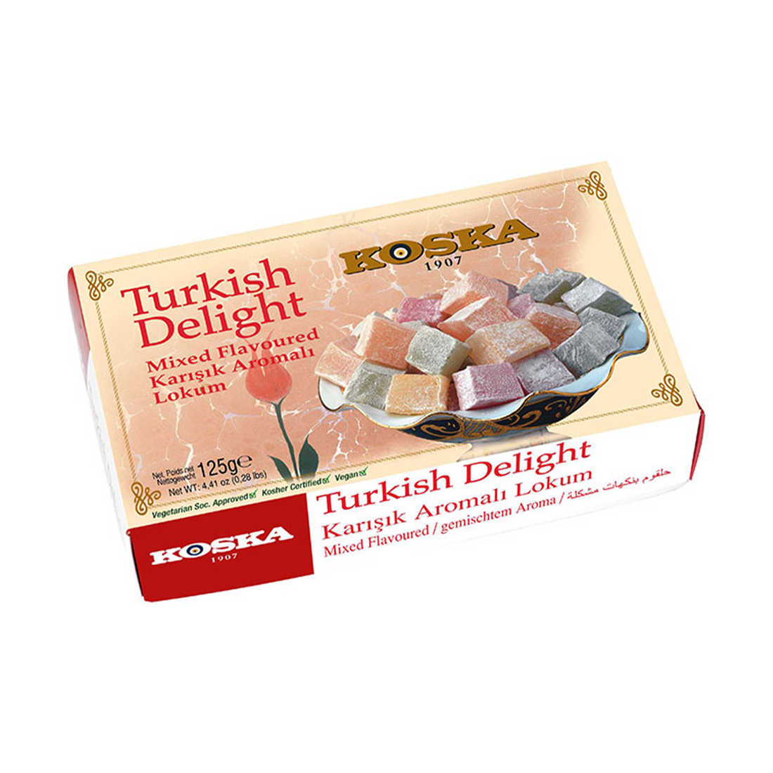 コスカ ミックスフレーバー ロクム 125g | Koska Karışık Aromalı Lokum | Koska Mixed Flavoured Turkish Delight