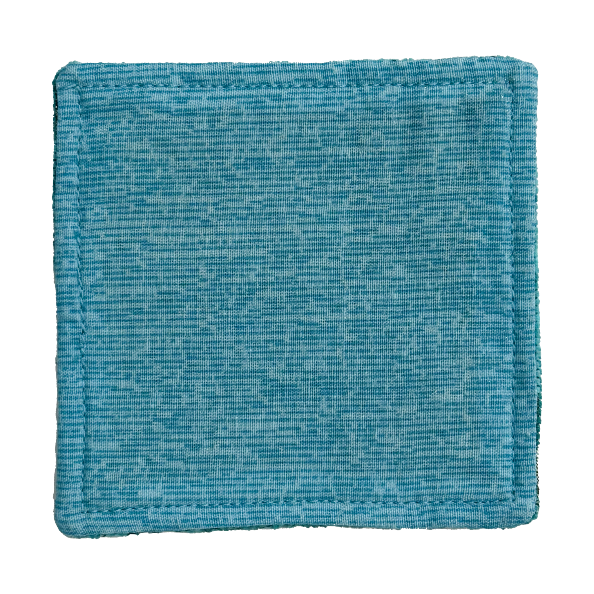 Chenille Jacquard Coaster 4-Piece Set - Chintamani Design - Turquoise