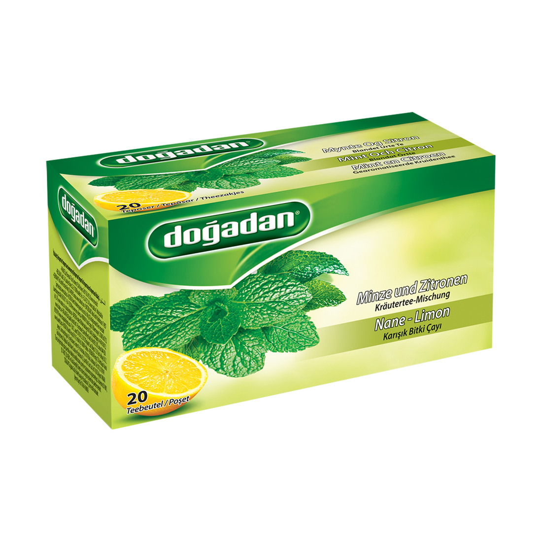 Dogadan Mint &amp; Lemon Herbal Infusion 2g×20P | Dogadan Nane-Limon Karisik Bitki Cayi | Mint snd Lemon Herbal Infusion