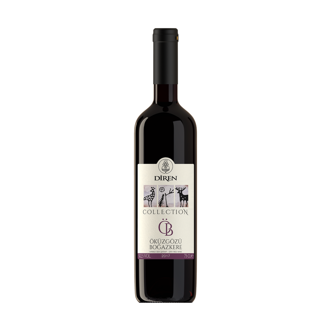 Diren Collection Öküzgözü - Boğazkere 750ml Kırmızı Sek Şarap