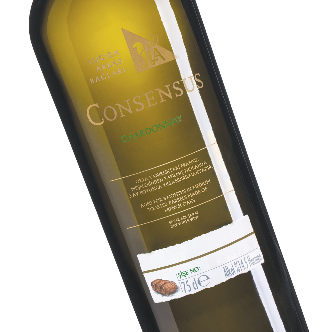 Lucien Arkas Consensus Chardonnay 750ml Dry Turkish Organic White Wine | Lucien Arkas Consensus Chardonnay Beyaz Sek Sarap | Dry White Wine