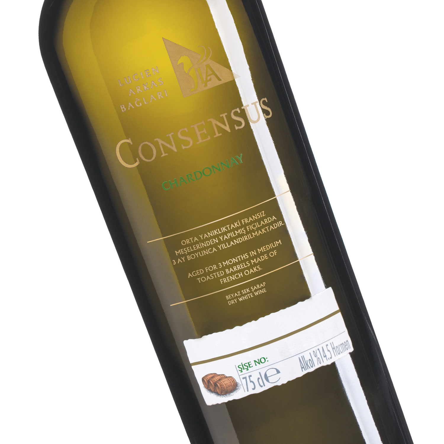 Lucien Arkas Consensus Chardonnay 750ml Organik Beyaz Sek Şarap