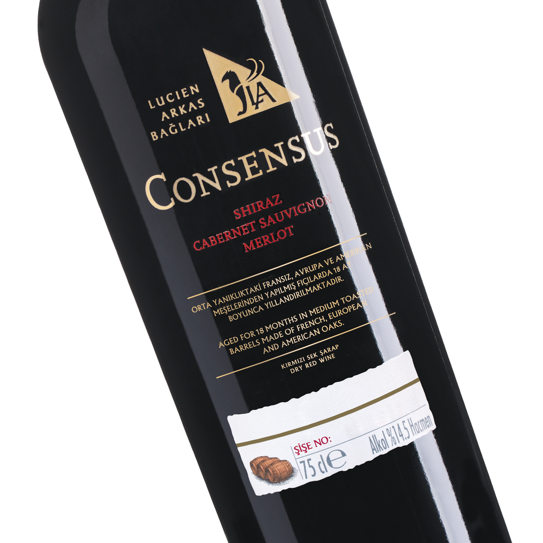 Lucien Arkas Consensus Syrah – Cabernet Sauvignon – Merlot 750ml Dry Turkish Organic Red Wine | Lucien Arkas Consensus Kirmizi Sek Sarap | Dry Red Wine