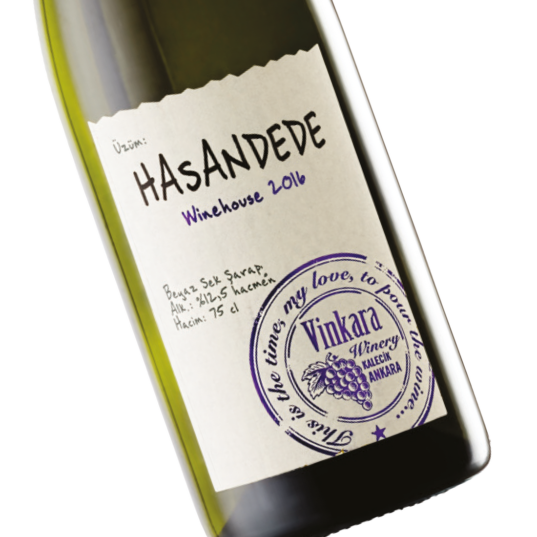 Vinkara Winehouse Hasandede 750ml Dry Turkish White Wine | Vinkara Winehouse Hasandede Beyaz Sek Sarap | Dry White Wine
