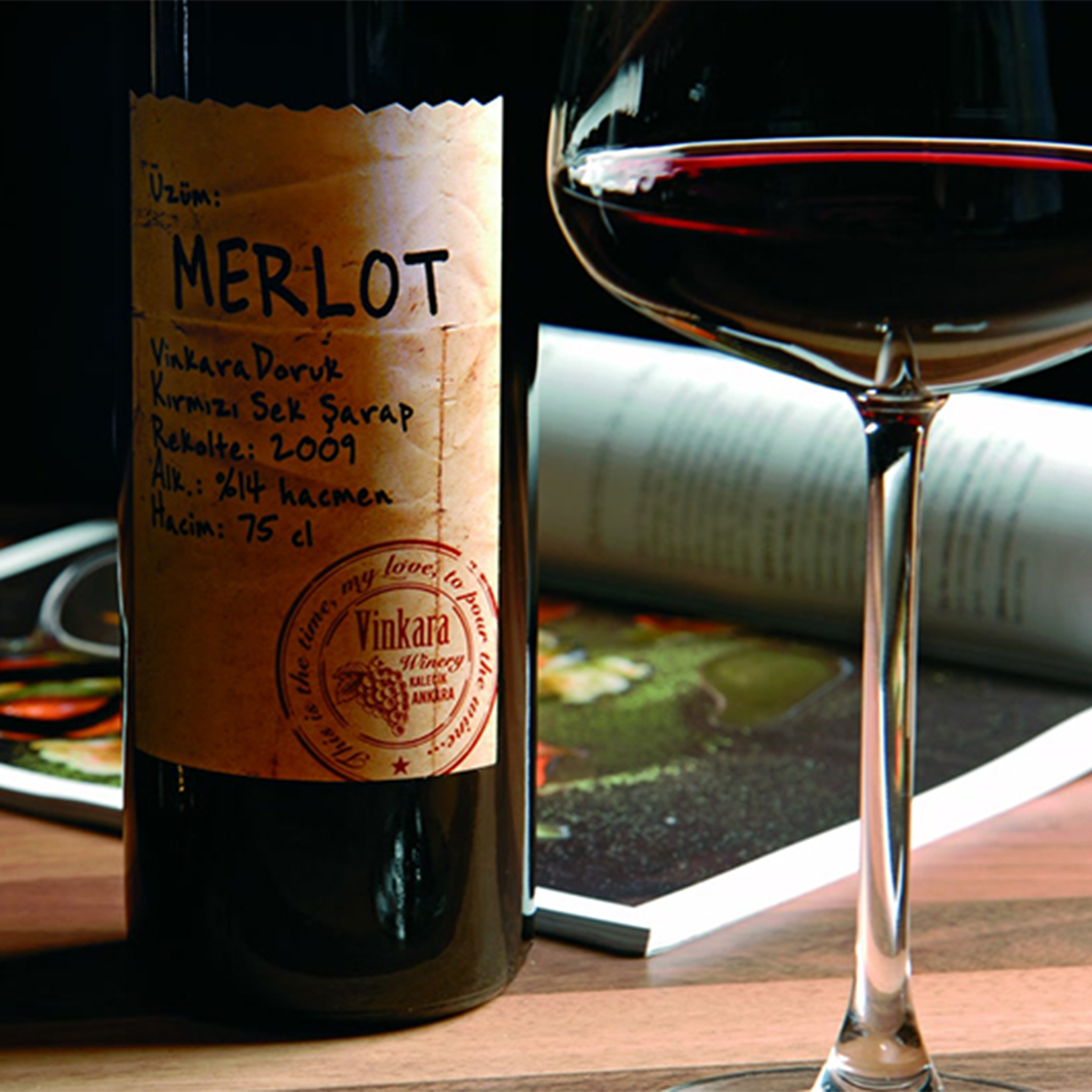 Vinkara Doruk Merlot 750ml Dry Turkish Red Wine | Vinkara Doruk Merlot Kirmizi Sek Sarap | Dry Red Wine
