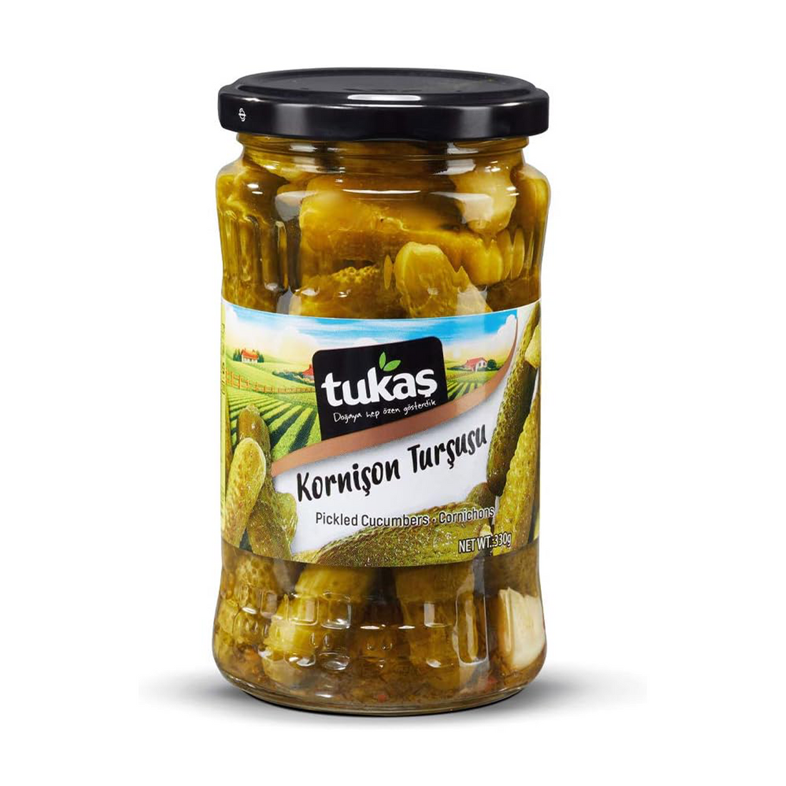 トゥカシュ 小キュウリ (コルニション) ピクルス 330g | Tukas Kornison Turşusu | Pickled Cucumbers / Cornichons