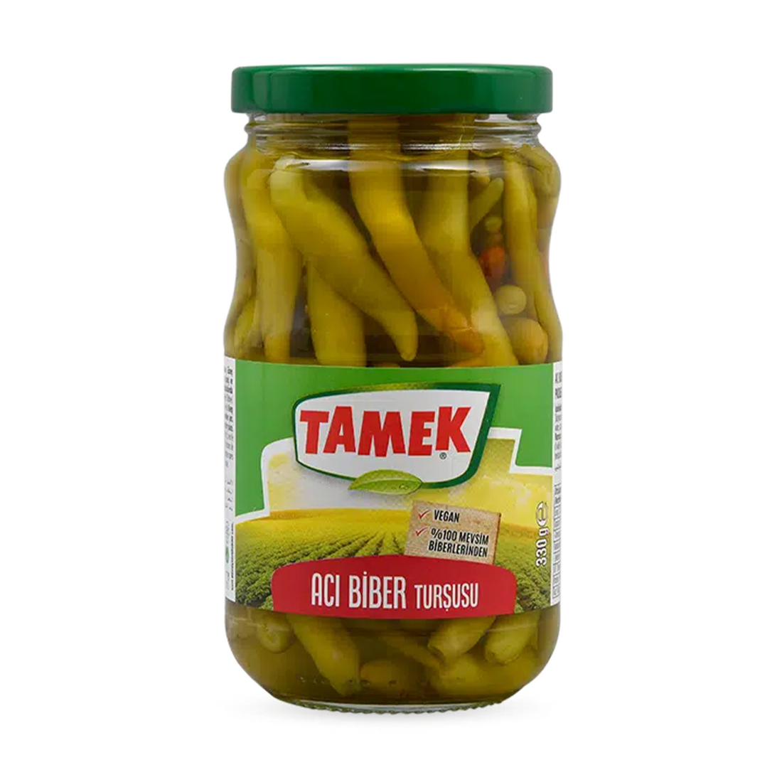 タメック 青唐辛子のピクルス 330g｜Tamek Acı Biber Turşusu｜Pickled Hot Pepper