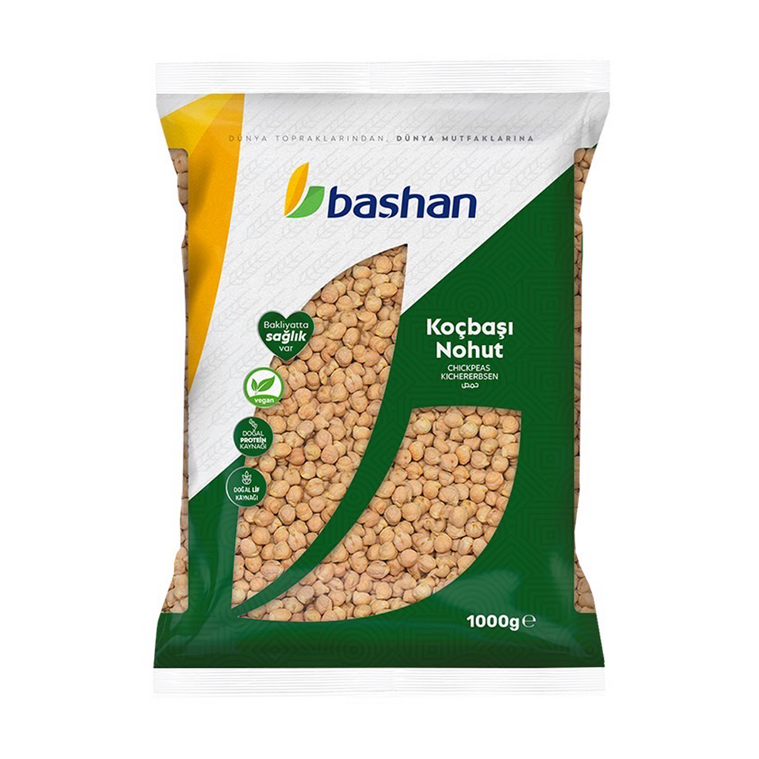 Bashan dried chickpeas 1000g | Bashan Koçbaşı Nohut 1kg | Bashan Chickpeas